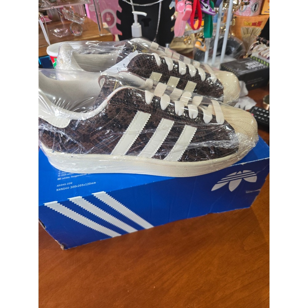 Adidas Superstar II W Brown Snakeskin Animal Print Shell Toe JP8158 Womens 8